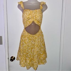 Yellow floral dress
